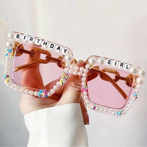 Birthday Girl Pink Glasses - Picture 1 of 4